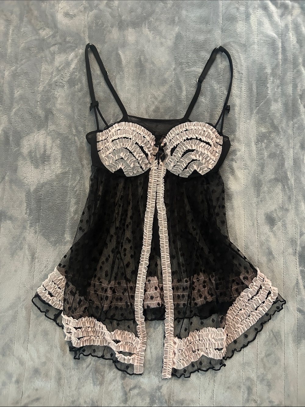 Victoria's Secret Sheer Polka Dot Babydoll